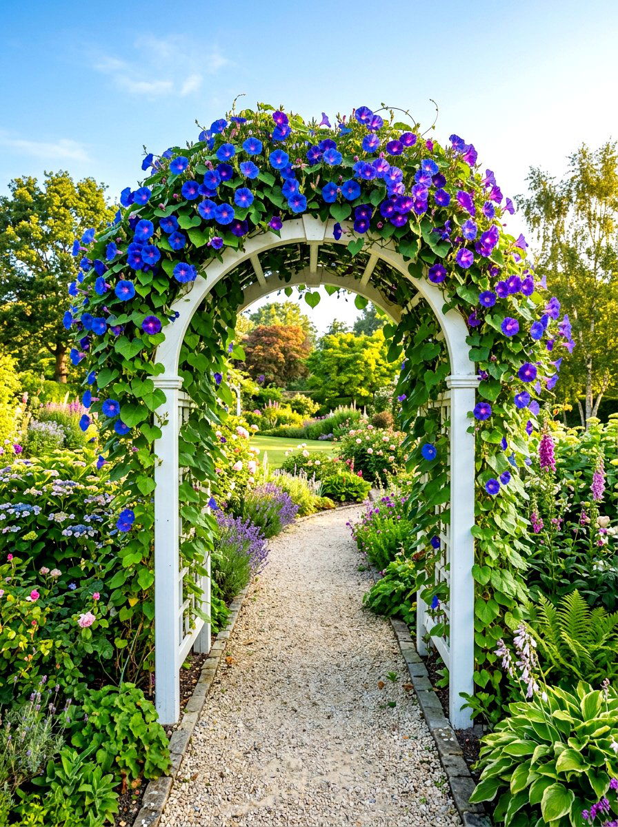 Morning Glory - 30 hummingbird garden ideas