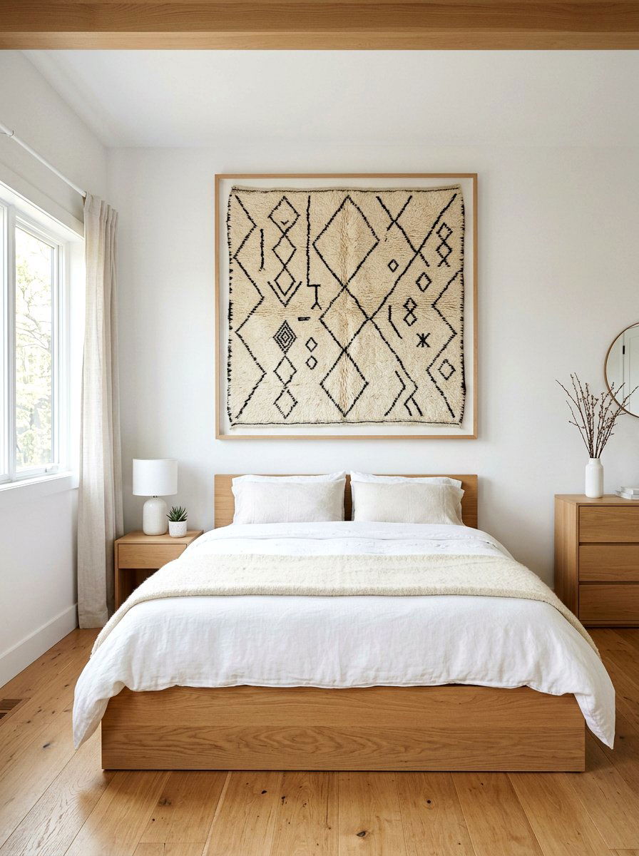 Moroccan Berber Rug Slice - 30 framed textile wall ideas