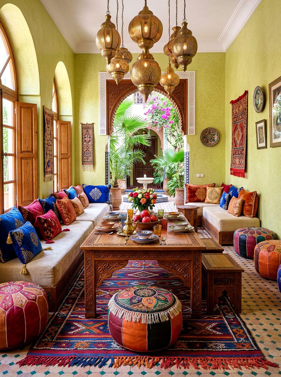 Moroccan Boho Dining Room - 30 boho dining room ideas
