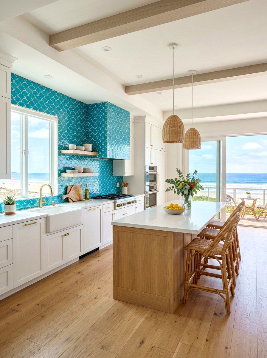Moroccan Fish Scale - 30 kitchen backsplash ideas