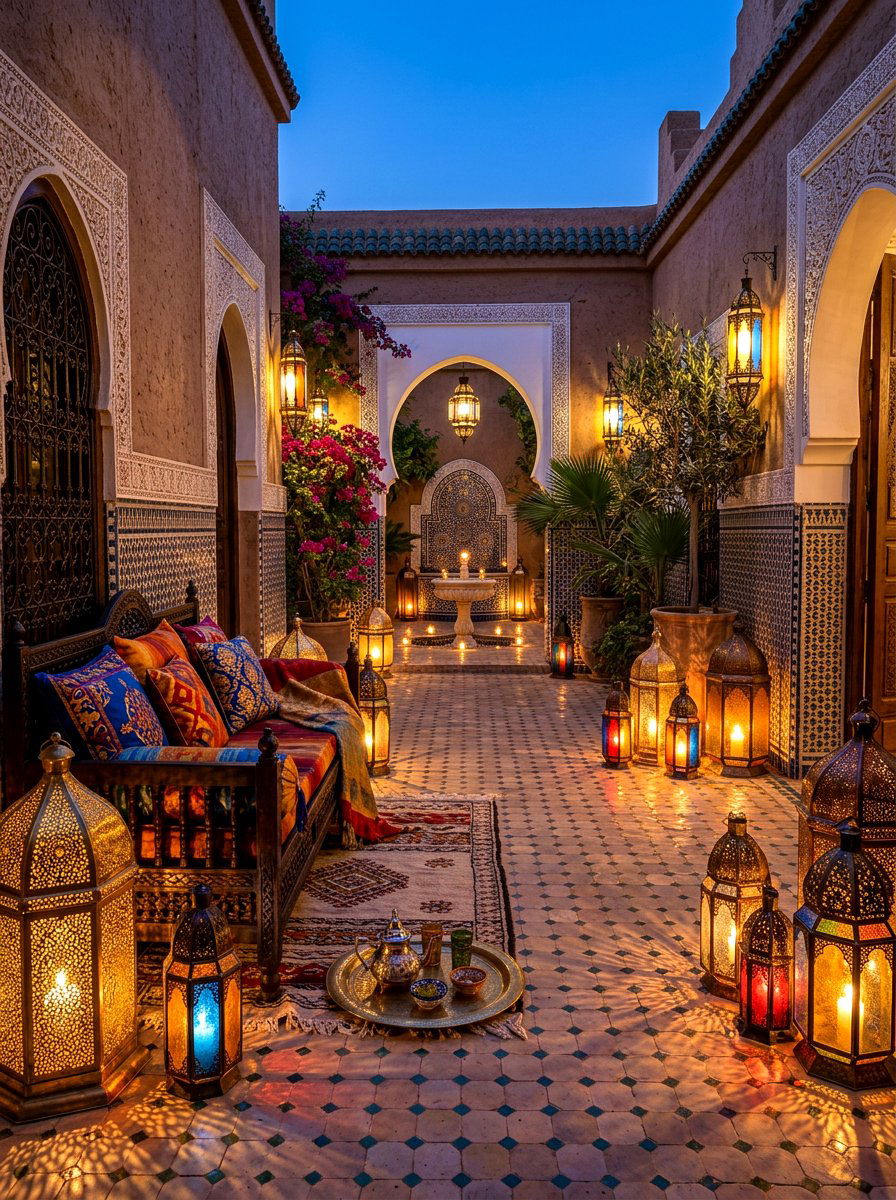 Moroccan Floor Lanterns Patio - 30 starlit patio ideas