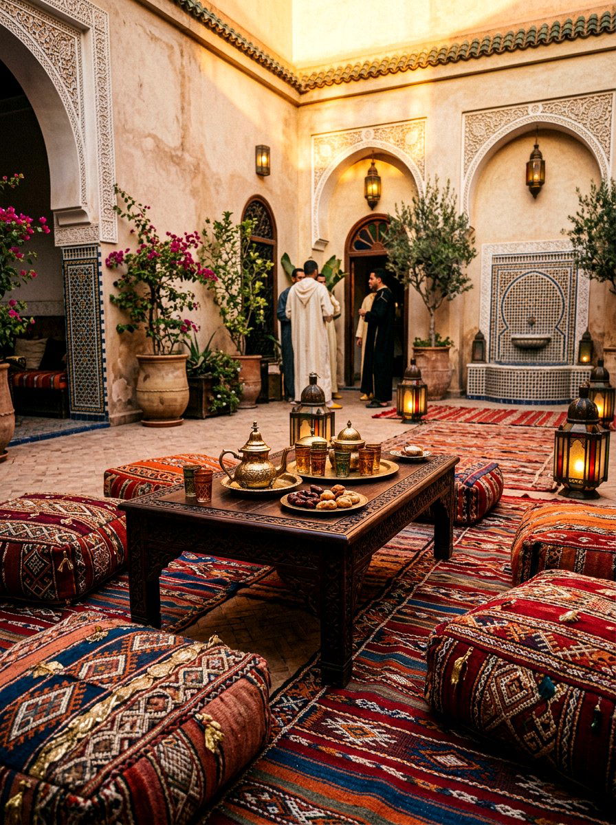 Moroccan Floor Seating Table - 30 garden party table ideas