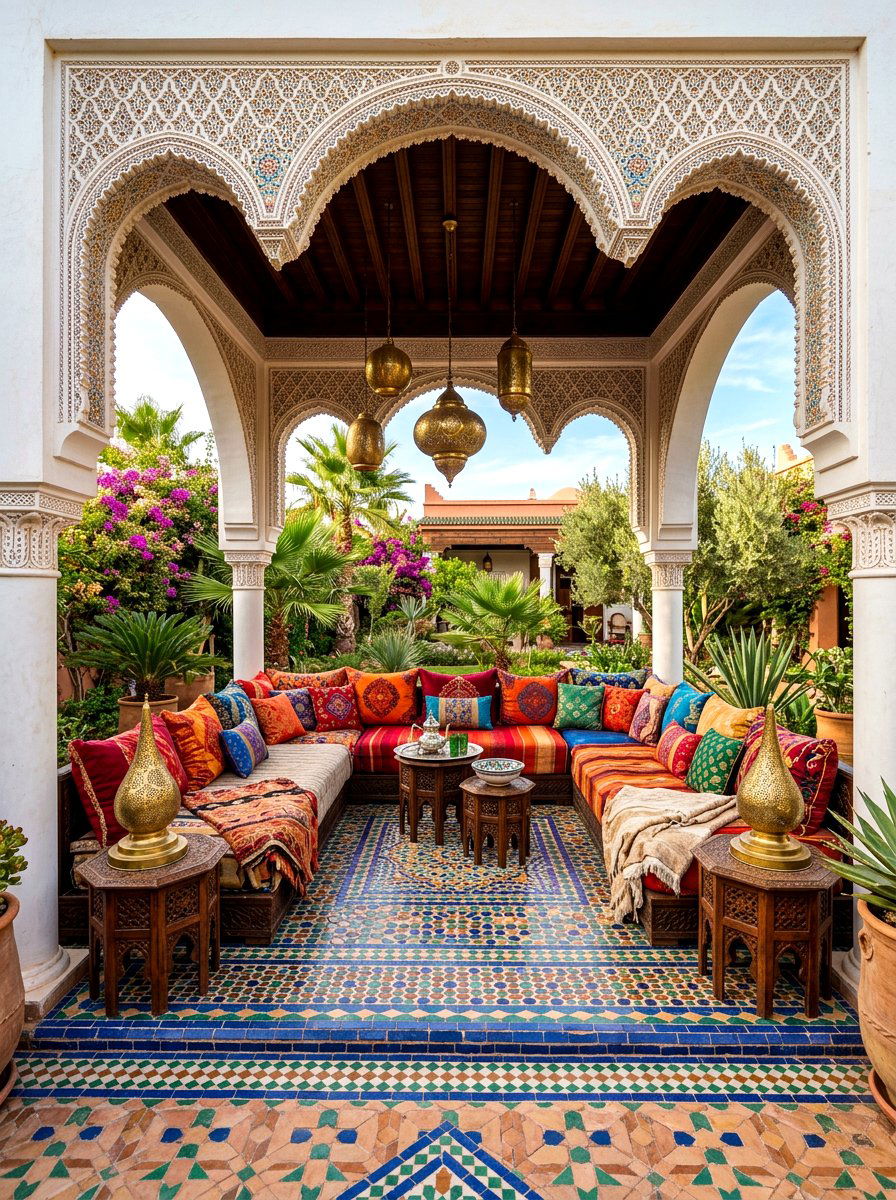 Moroccan Inspired Cabana - 30 cabana lounge ideas