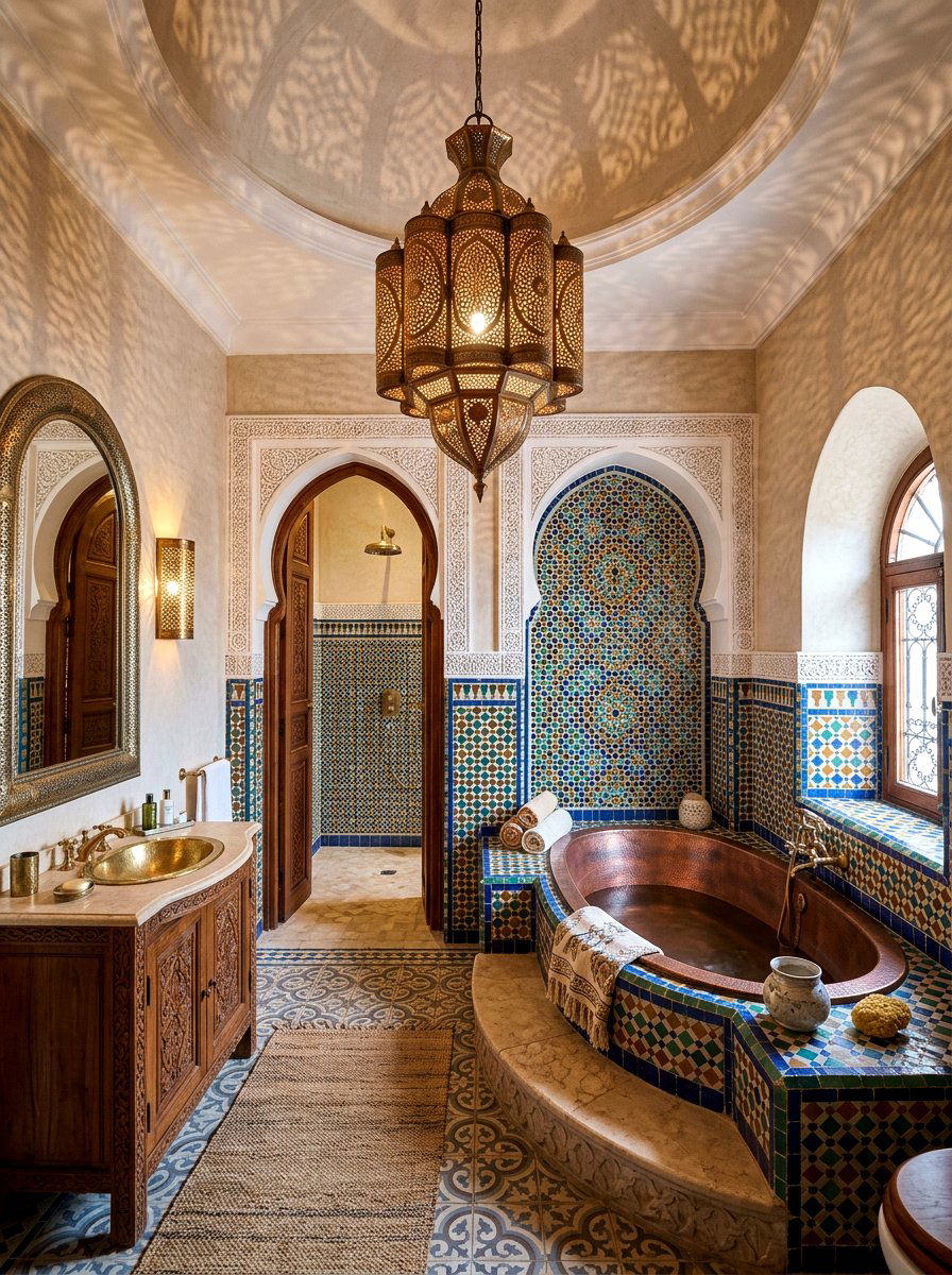 Moroccan Lantern Chandelier Bathroom - 30 chandelier over bathtub ideas