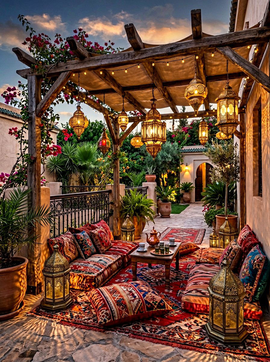 Moroccan Lanterns - 30 patio lighting ideas