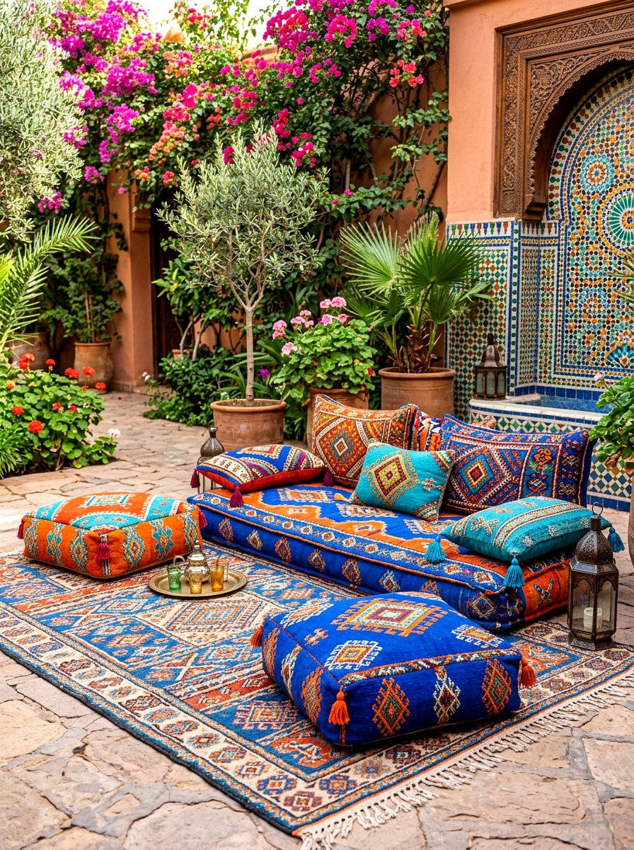 Moroccan Outdoor Floor Pillow - 30 outdoor floor pillow ideas aesthetic