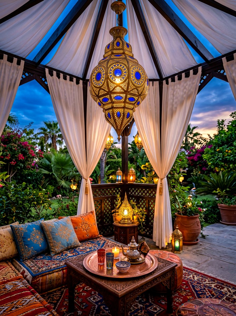 Moroccan Pendant Lights - 30 backyard lighting ideas