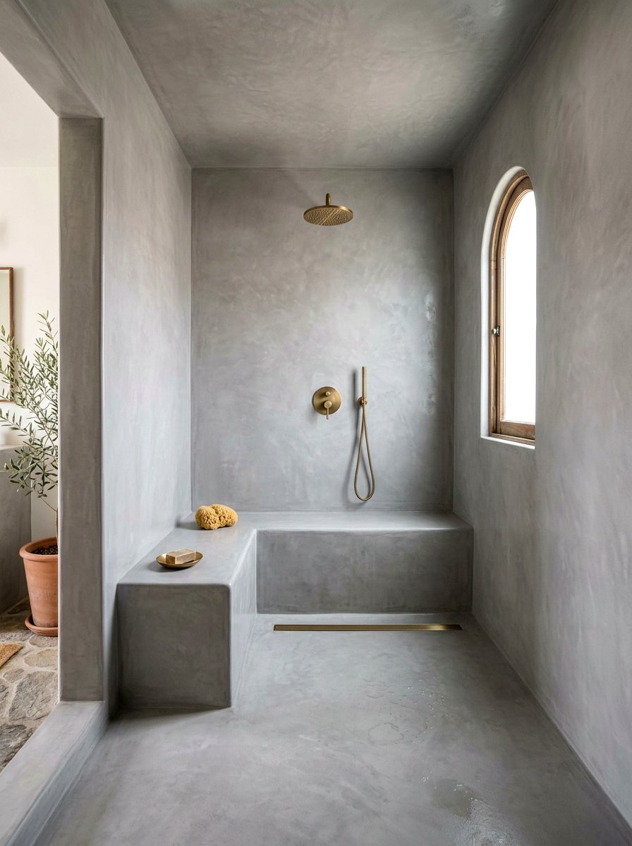 Moroccan Plaster Shower - 30 Moroccan bathroom ideas