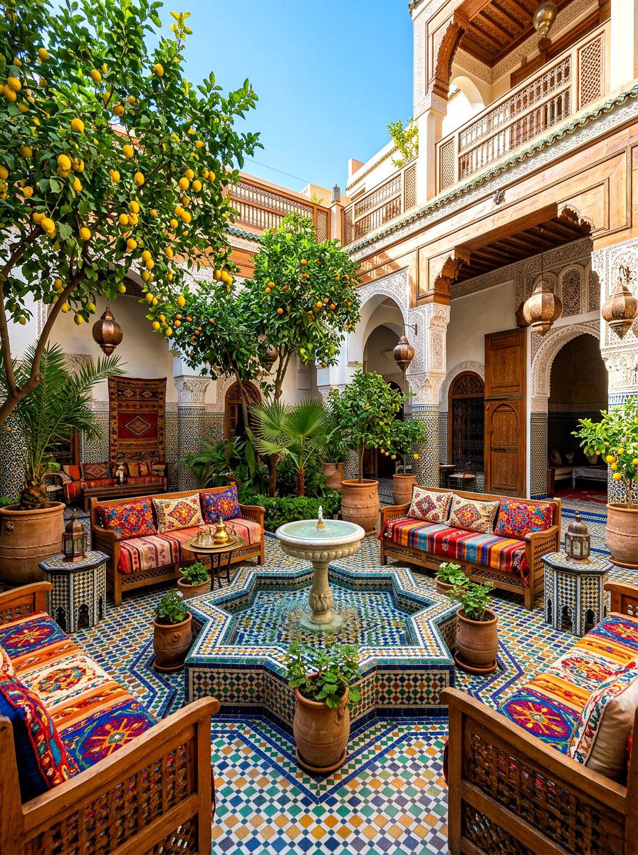 Moroccan Riad Courtyard - 30 vacation home vibe ideas