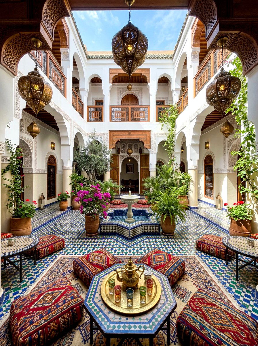 Moroccan Riad Courtyard - 30 alfresco birthday party ideas