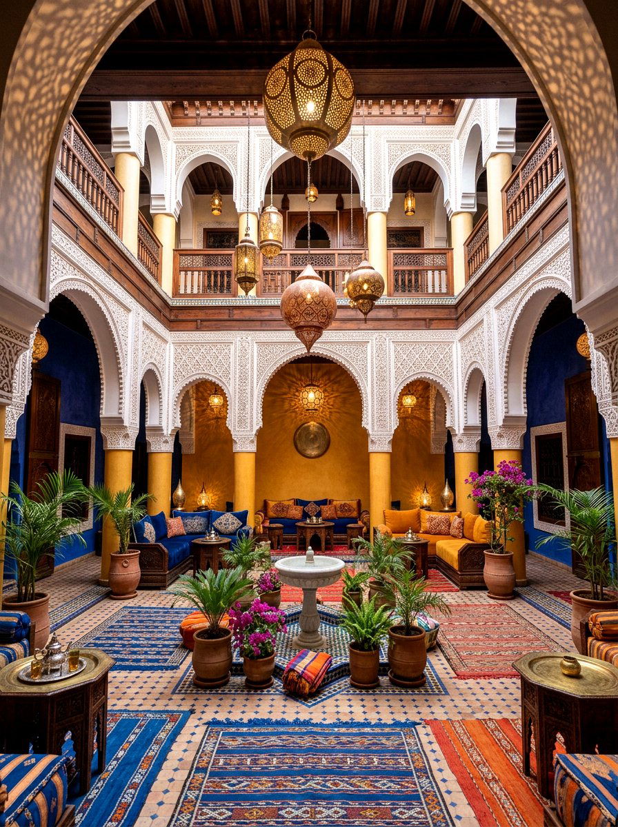 Moroccan Riad Interior - 30 resort bedroom ideas