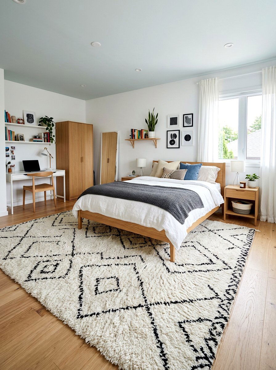 Moroccan Rug Floor Plan - 30 boho teen room ideas