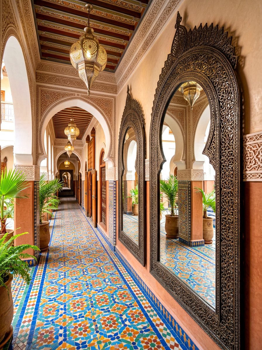 Moroccan Style Arched Mirror Hallway - 30 arched mirror hallway ideas