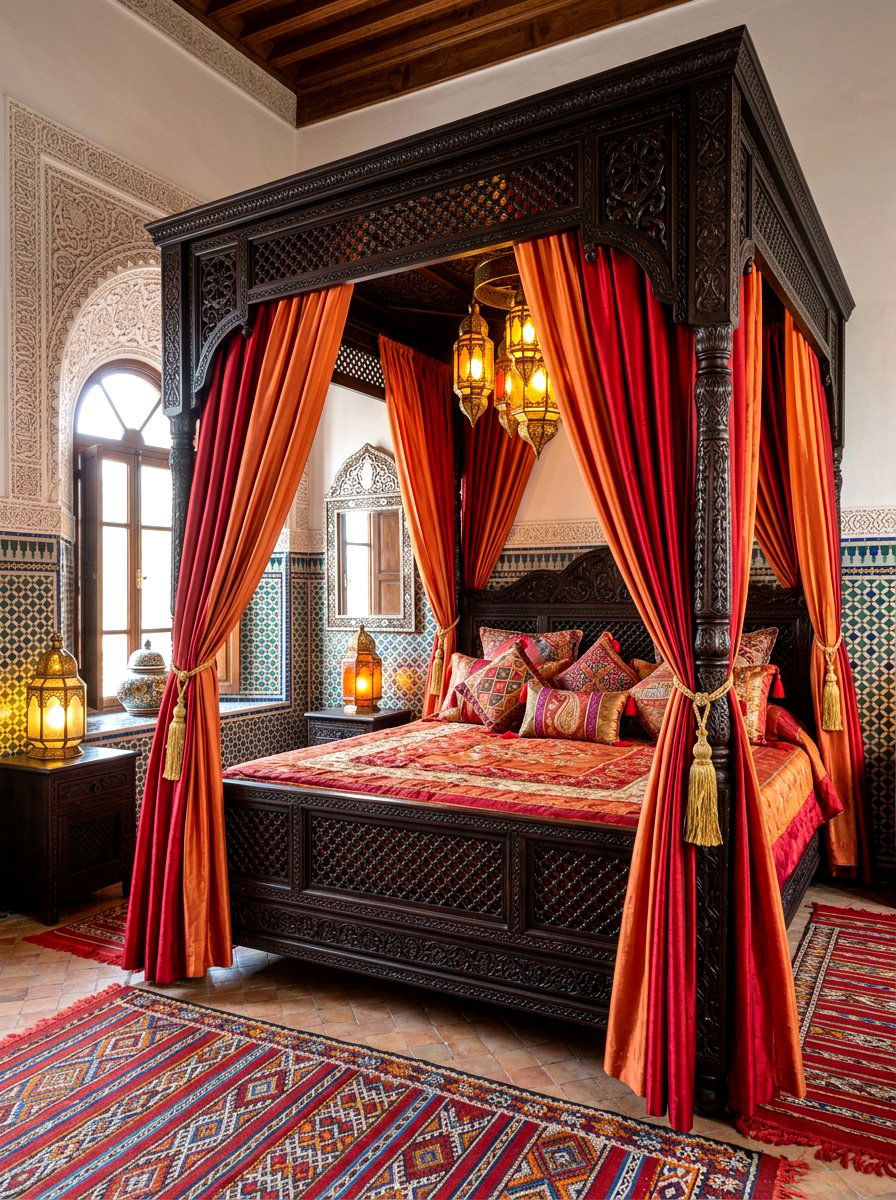 Moroccan Style Canopy Bed - 30 romantic canopy bedroom ideas
