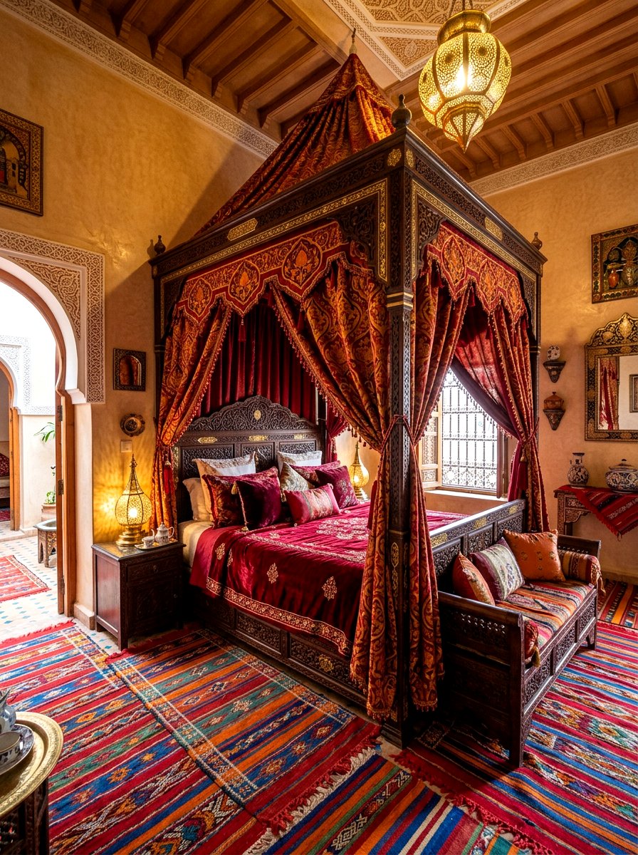 Moroccan Style Canopy Bed - 30 canopy drape bed ideas