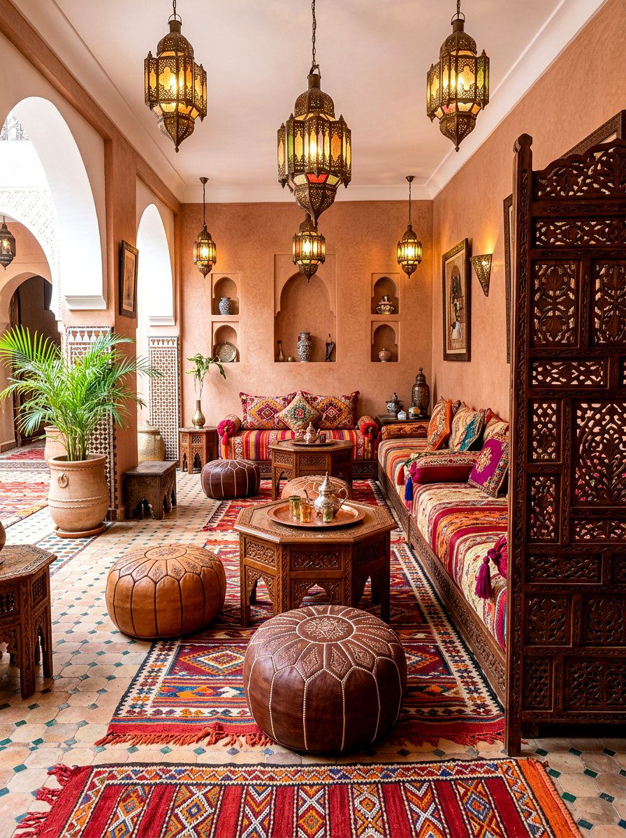 Moroccan Style Lounge - 30 meditation room ideas