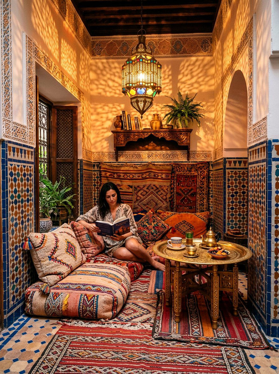 Moroccan Style Reading Nook - 30 reading nook ideas