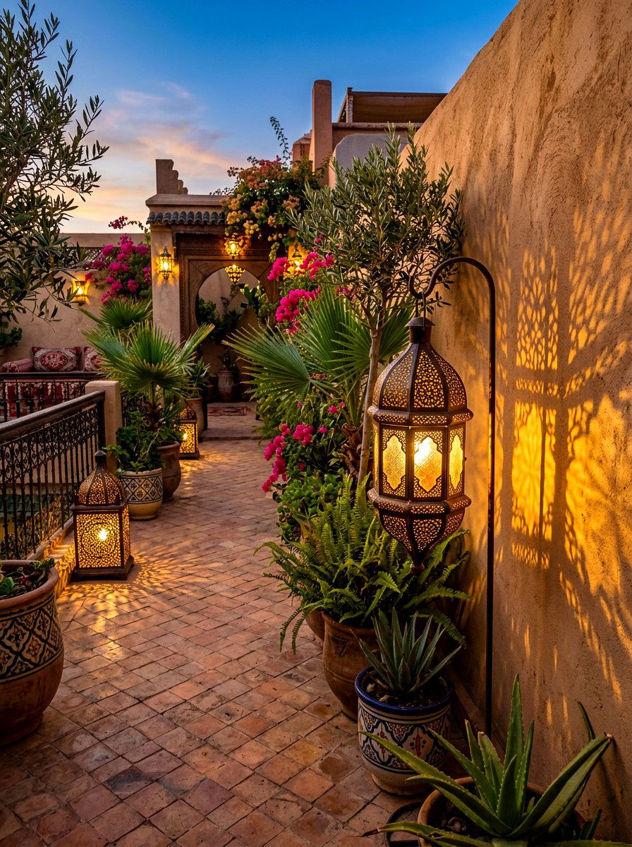 Moroccan Style Solar Lanterns - 30 solar path lantern ideas