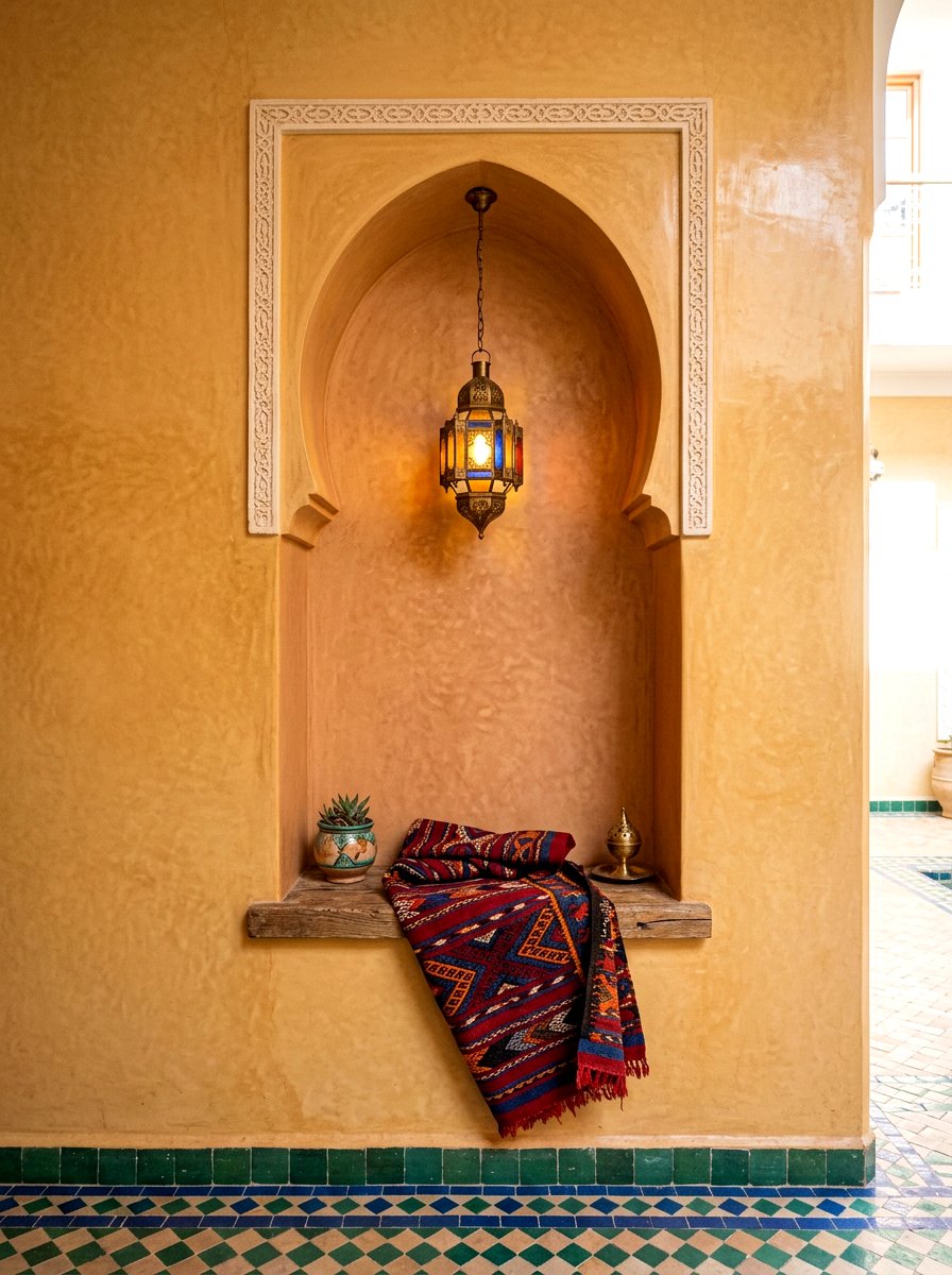 Moroccan Tadelakt Detail - 30 tadelakt bathroom ideas