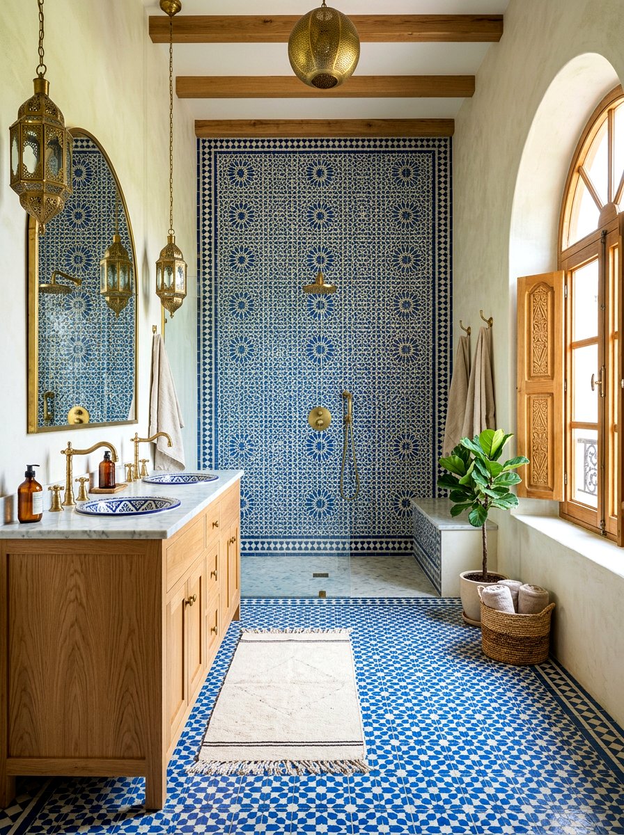 Moroccan Tile Bathroom - 30 dramatic bathroom ideas