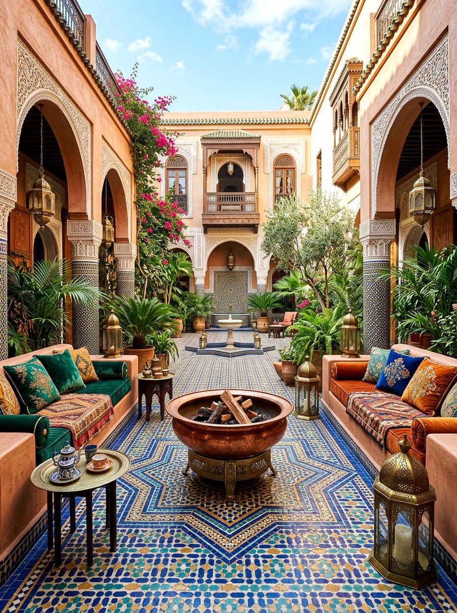 Moroccan Tile Patio - 30 boutique hotel patio ideas