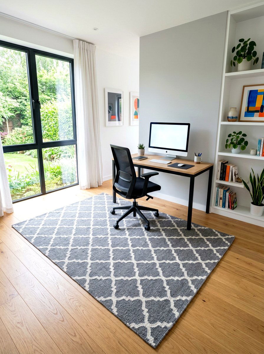 Moroccan Trellis Office Rug - 30 office rug ideas