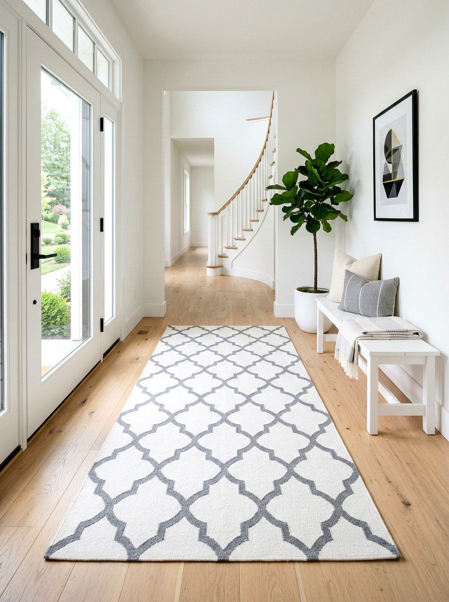 Moroccan Trellis Rug - 30 foyer rug ideas