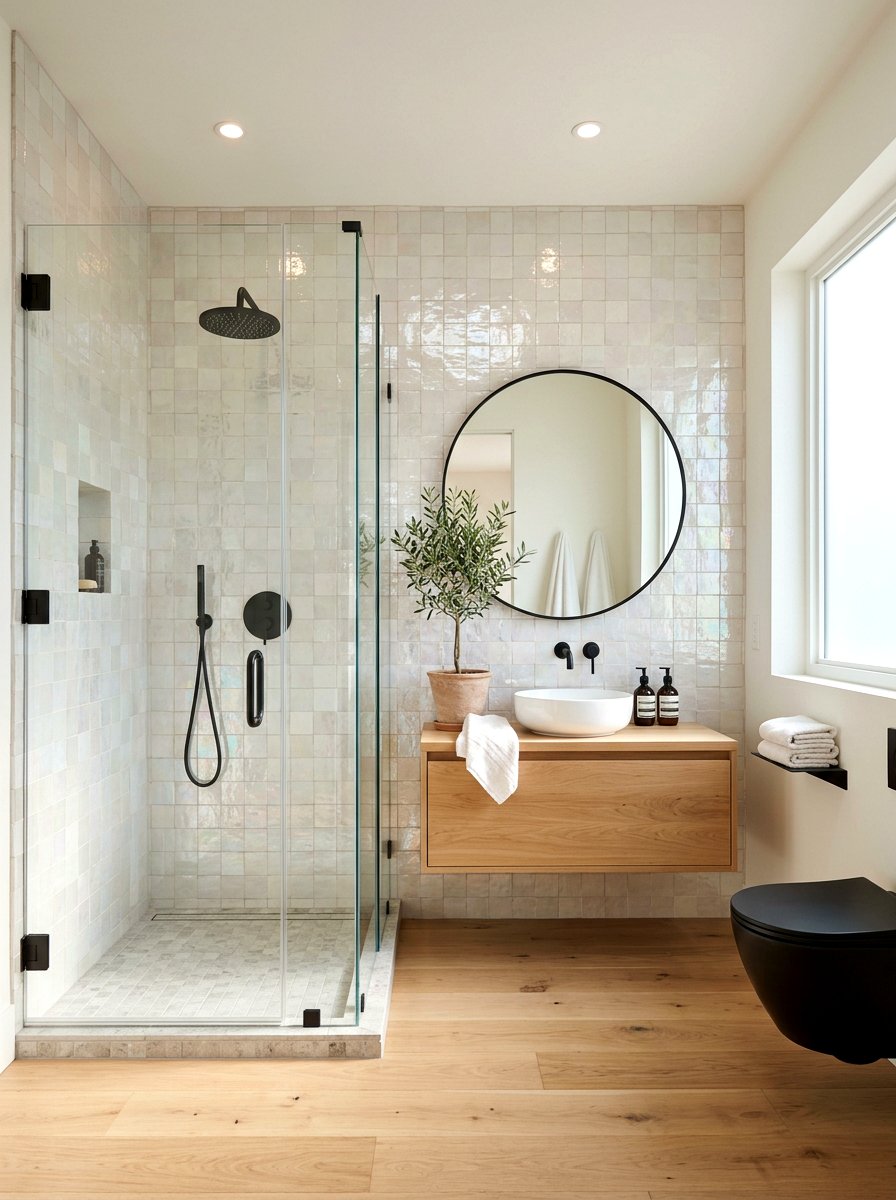 Moroccan Zellige Tile Bathroom - 30 eclectic bathroom ideas