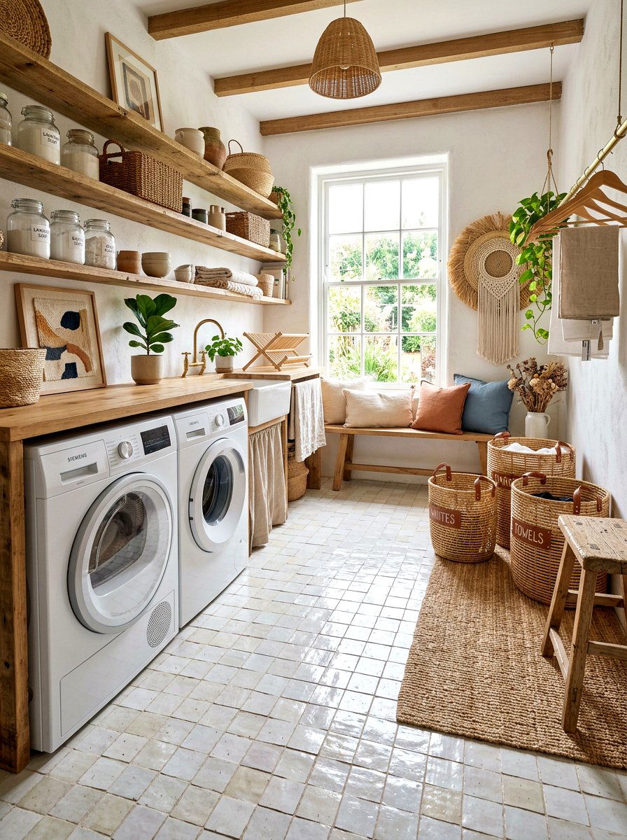 Moroccan Zellige Tile - 30 laundry room floor tile ideas