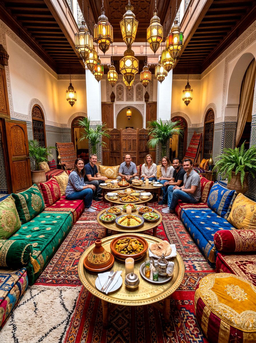 Moroccan floor seating dinner - 30 romantic dinner party ideas at home