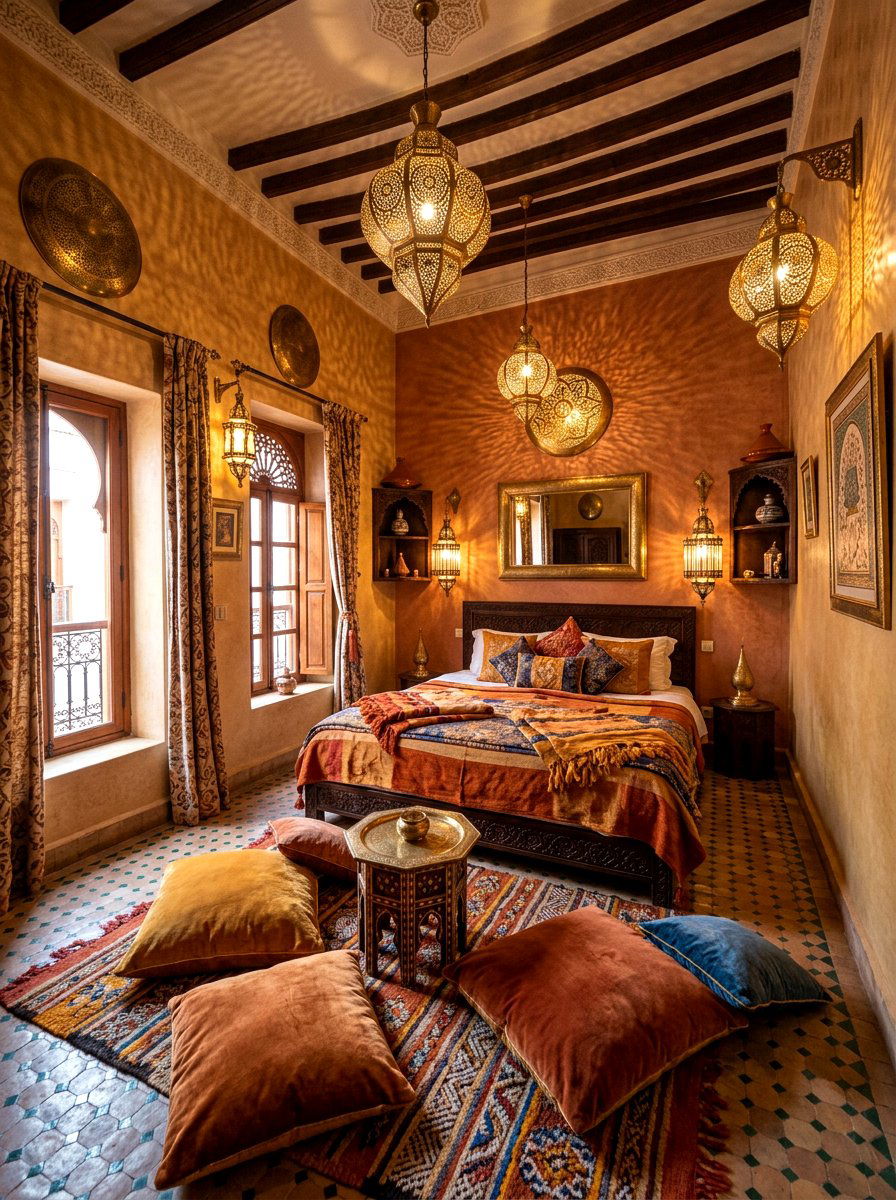 Moroccan lantern bedroom - 30 fairytale bedroom aesthetic ideas