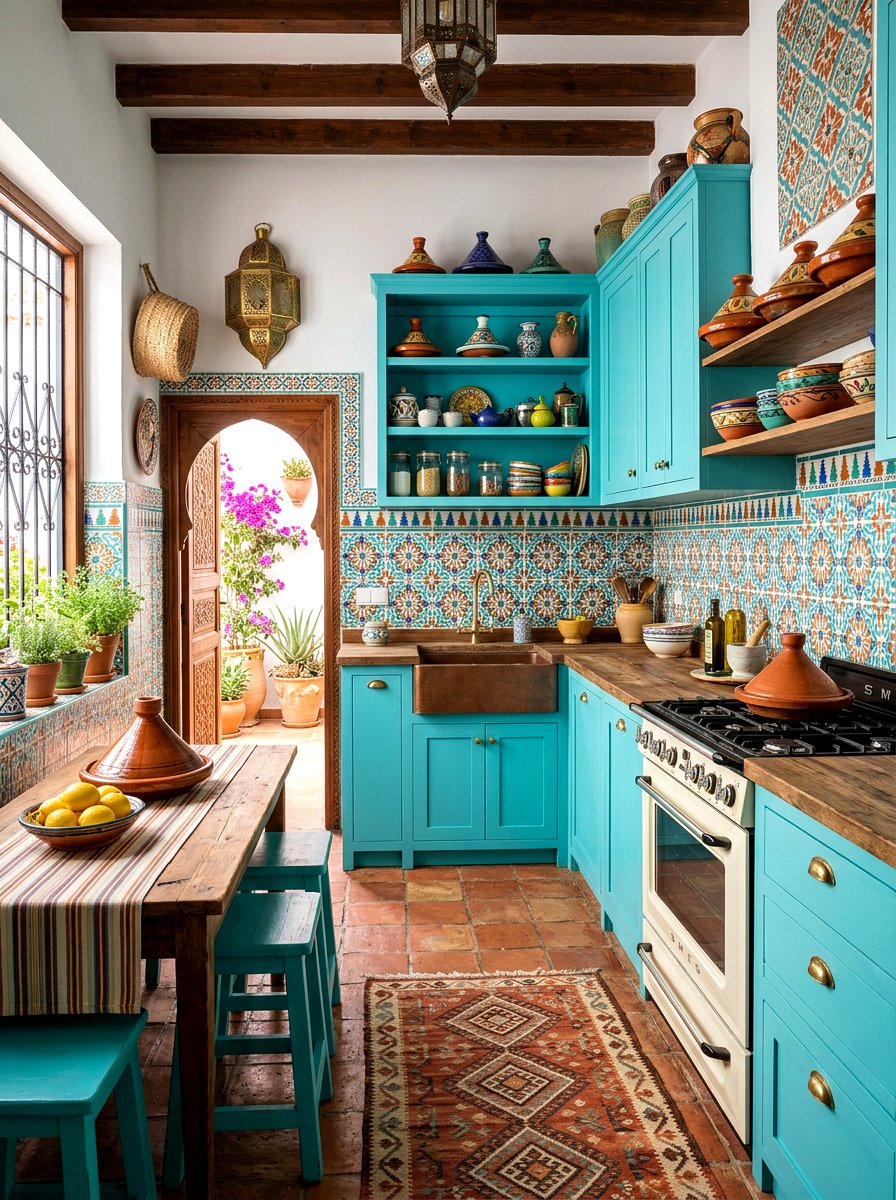 Moroccan tile decals - 30 rental friendly kitchen backsplash ideas