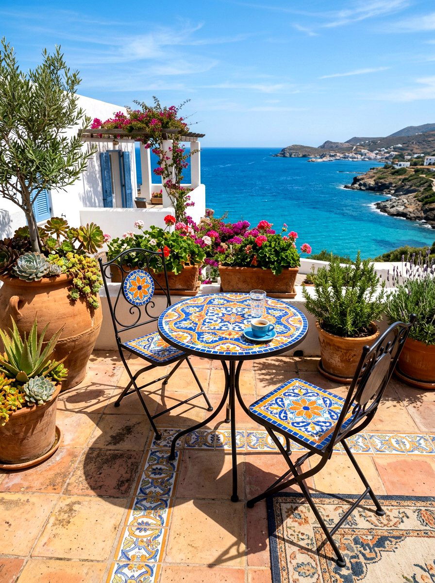 Mosaic Folding Bistro Set - 30 folding bistro set ideas