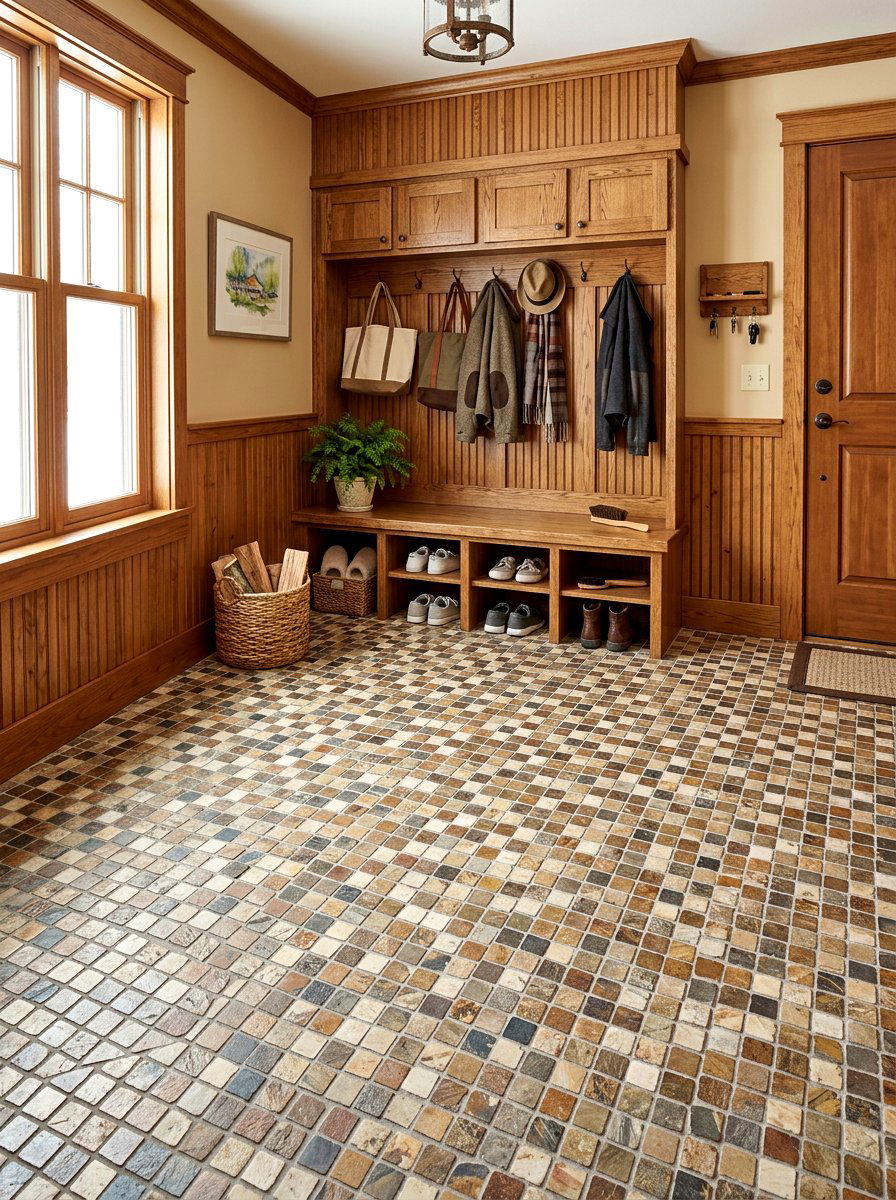 Mosaic Mudroom Tile - 30 mudroom tile floor ideas