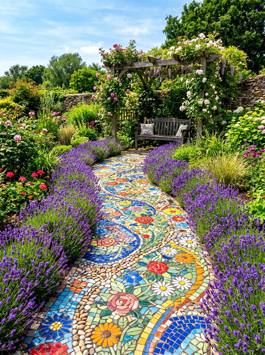 Mosaic Path Garden - 30 Victorian garden ideas