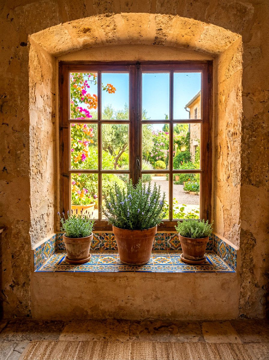 Mosaic Tile Garden Window - 30 greenhouse window kitchen ideas
