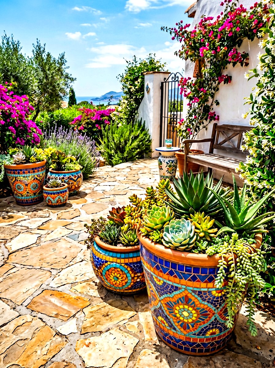 Mosaic terracotta pots - 30 terracotta pot ideas