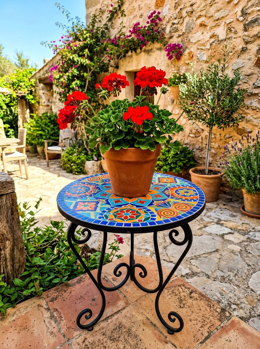 Mosaic tile plant stand - 30 plant stand ideas