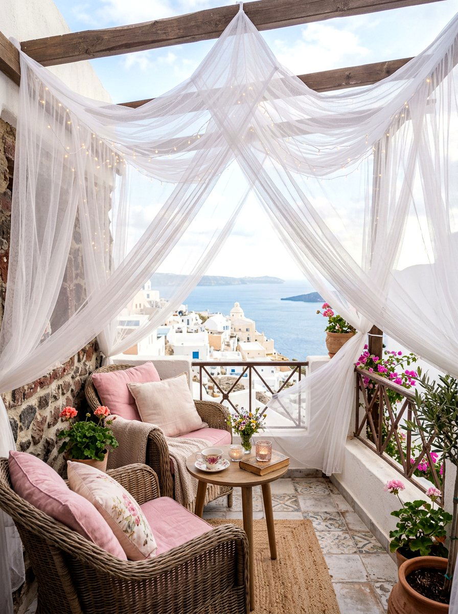 Mosquito Net Balcony Enclosure - 30 balcony privacy curtain ideas aesthetic