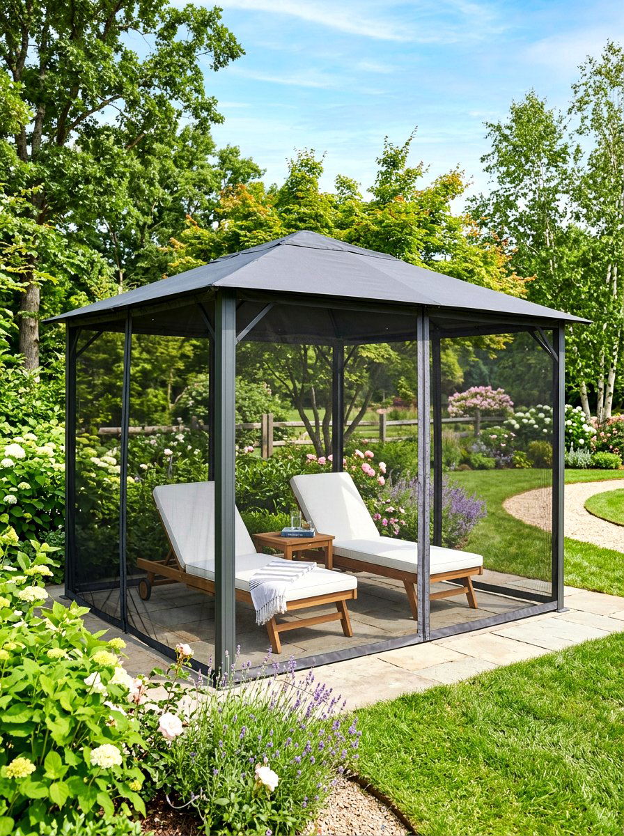 Mosquito Net Gazebo - 30 budget gazebo ideas