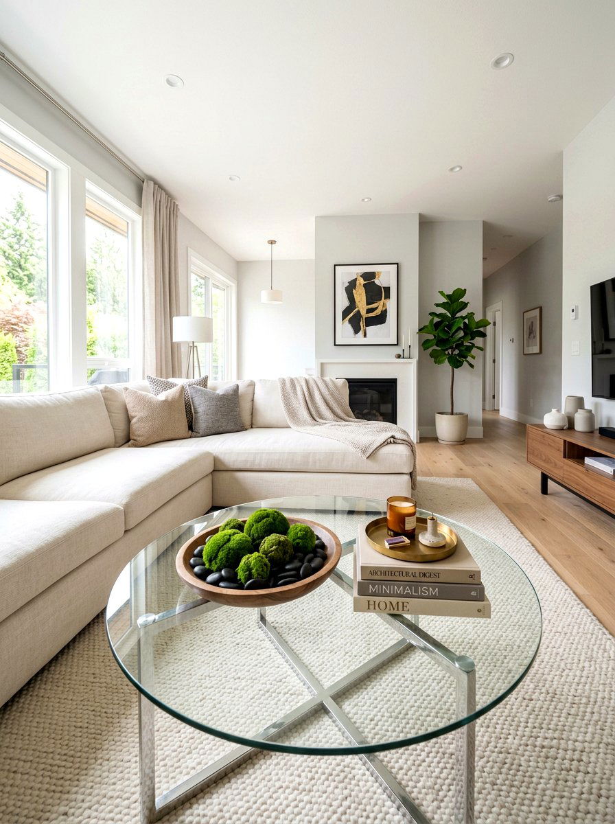Moss Ball Bowl - 30 coffee table seasonal decor ideas
