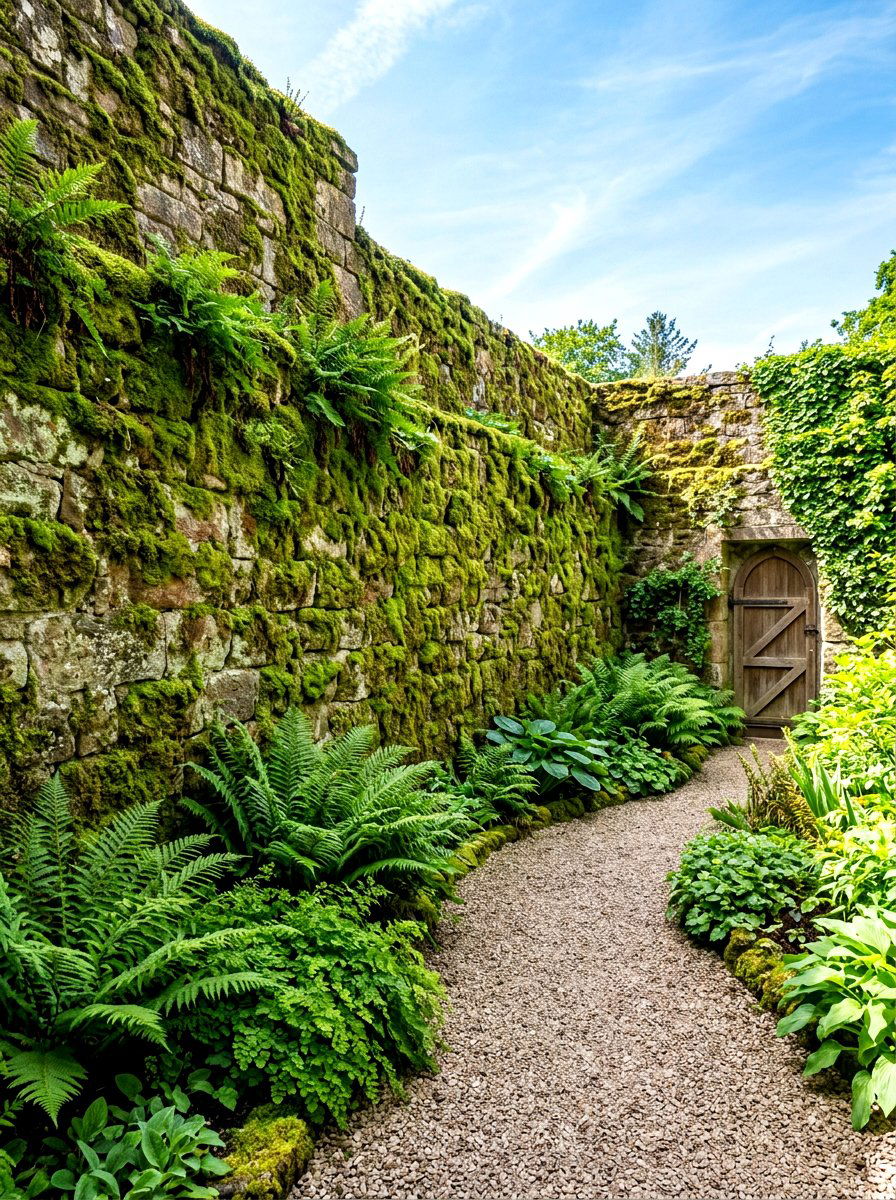 Moss Covered Walls - 30 cloister garden ideas