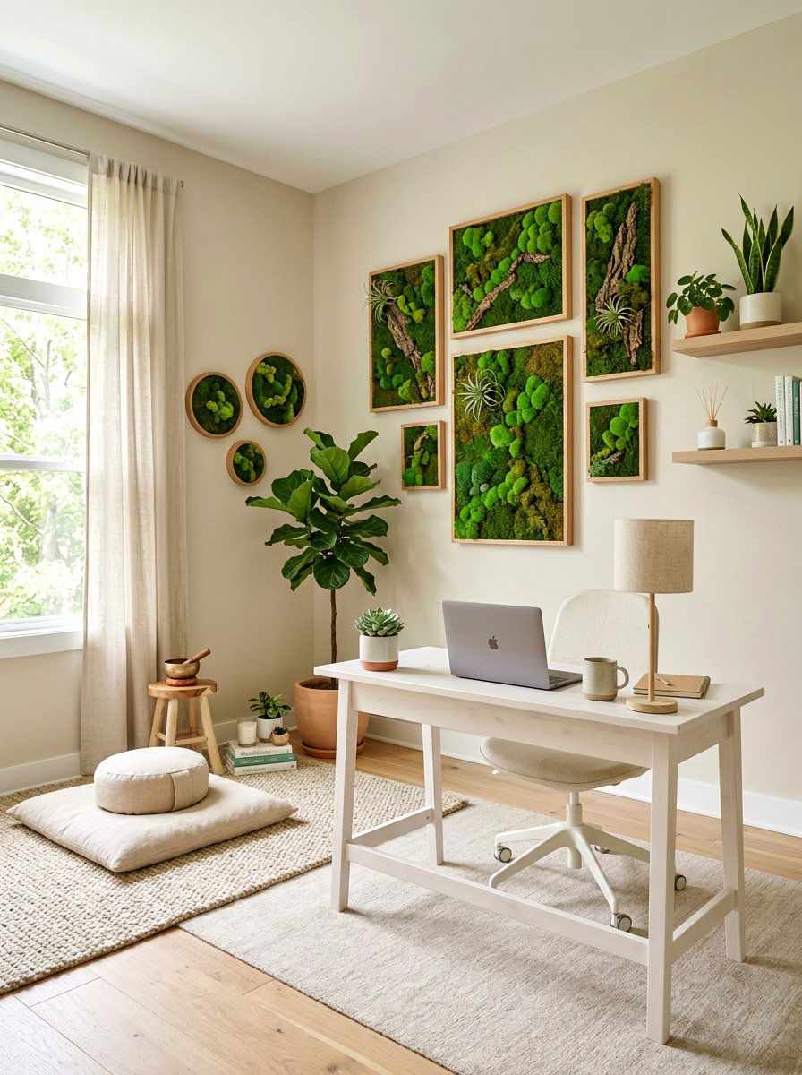 Moss Frame Art - 30 acoustic office decor ideas