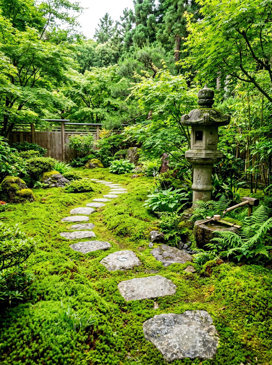 Moss Garden - 30 shade flower bed ideas