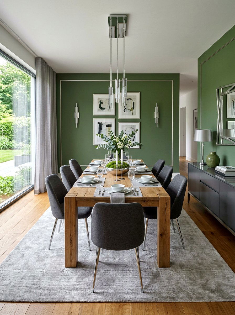 Moss Green And Gray Dining Room - 30 moss green dining room ideas