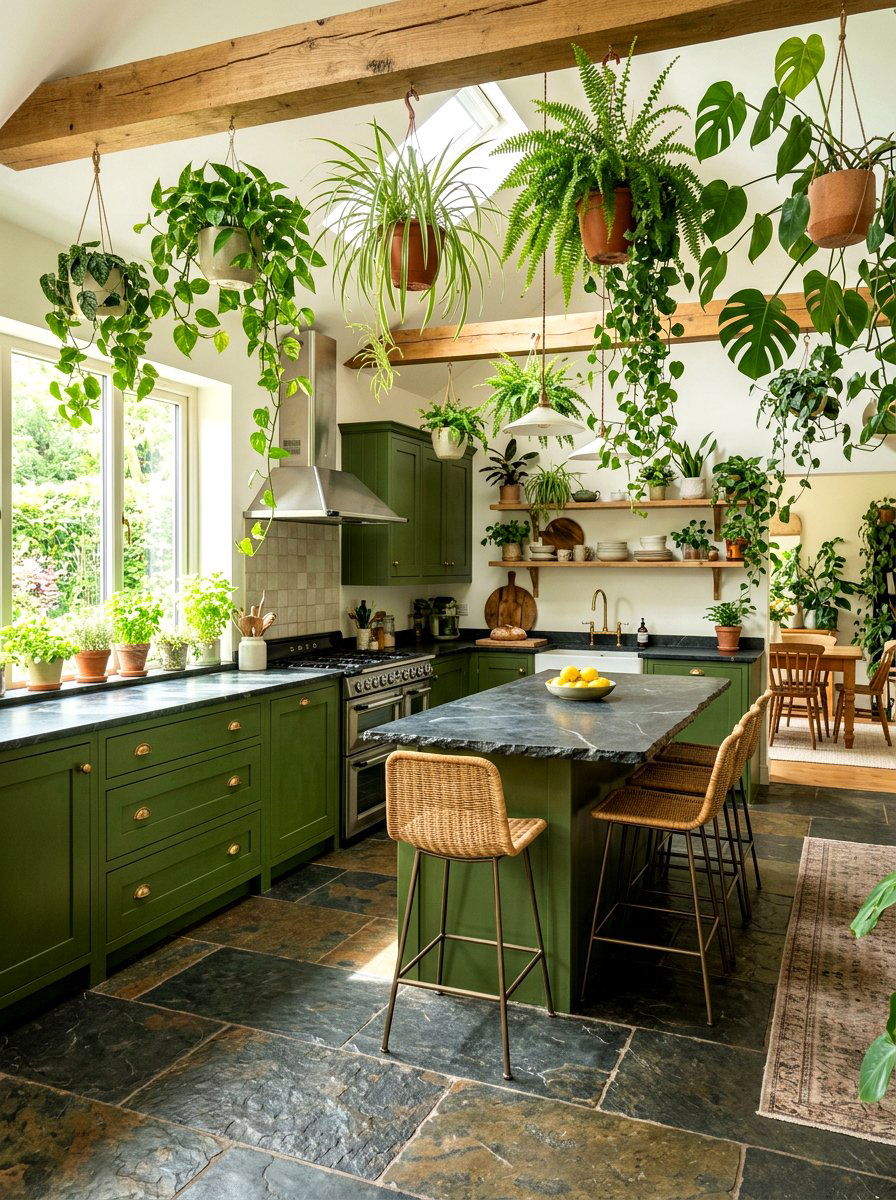 Moss Green Kitchen - 30 green kitchen ideas