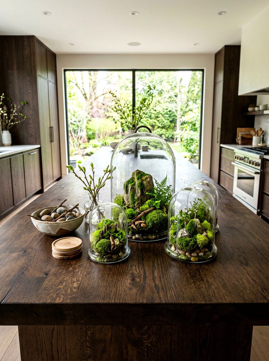 Moss Greenery Accent - 30 spring kitchen decor ideas