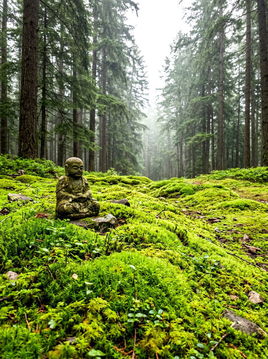 Moss Ground Cover - 30 Japanese garden ideas