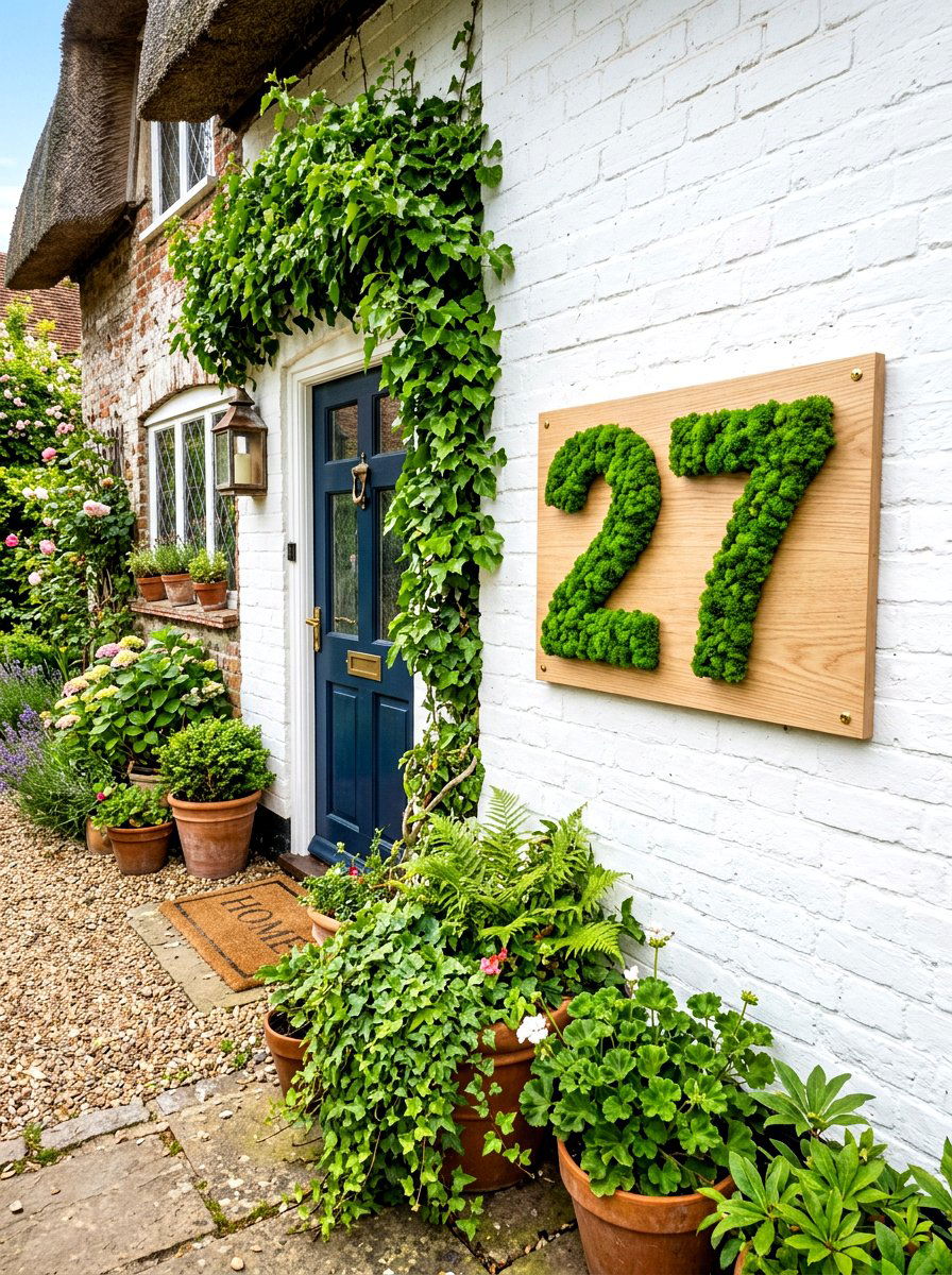 Moss House Numbers - 30 house number display ideas