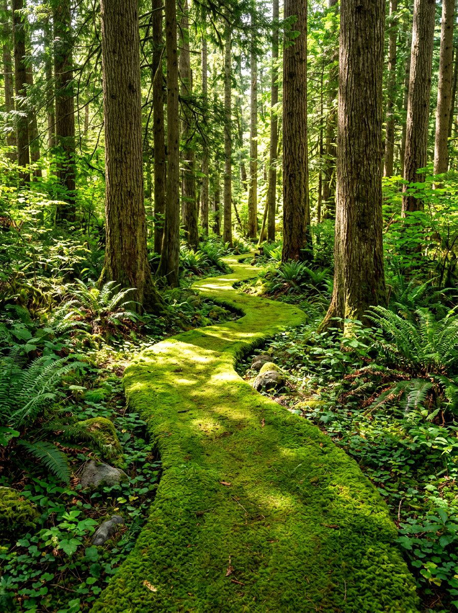 Moss Path - 30 woodland garden ideas